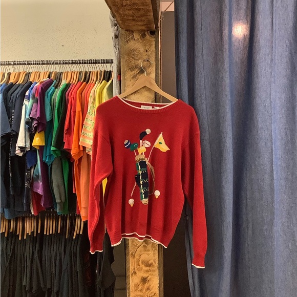 Vintage Other - Vintage Tabi International Red Knit Sweater